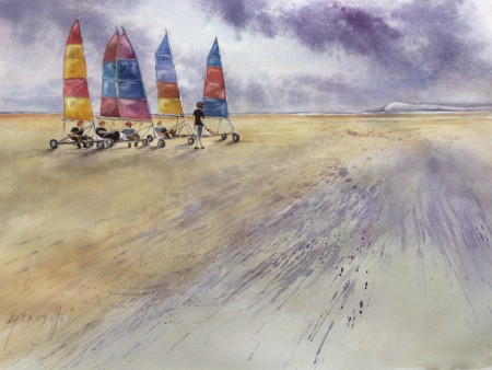 Chars à voile à Saint Malo - 76x57